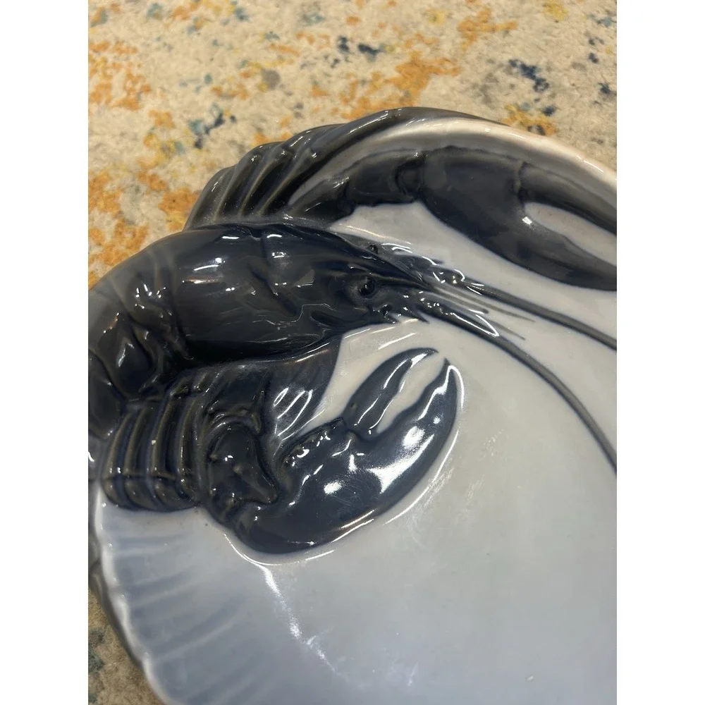 Royal Copenhagen Lobster Catch All Bowl Blue Unique Denmark Decor